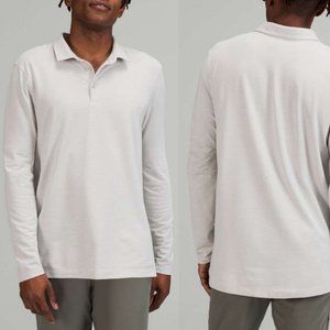 lululemon athletica Gray Long Sleeve Polo Shirt